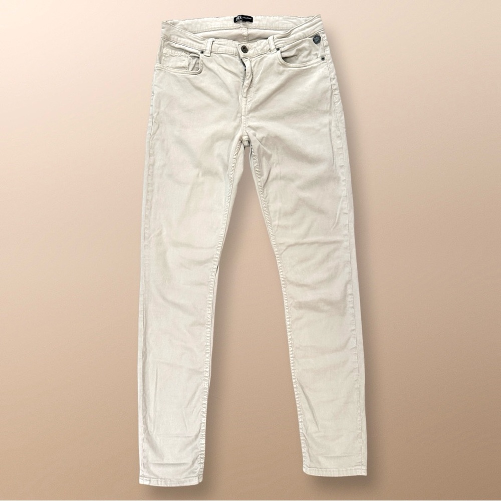 Women's Light Beige Khaki Jeans Straight Leg Size 38